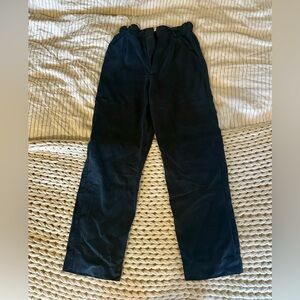 Reformation dark navy 100% Tencel straight let cargo pant